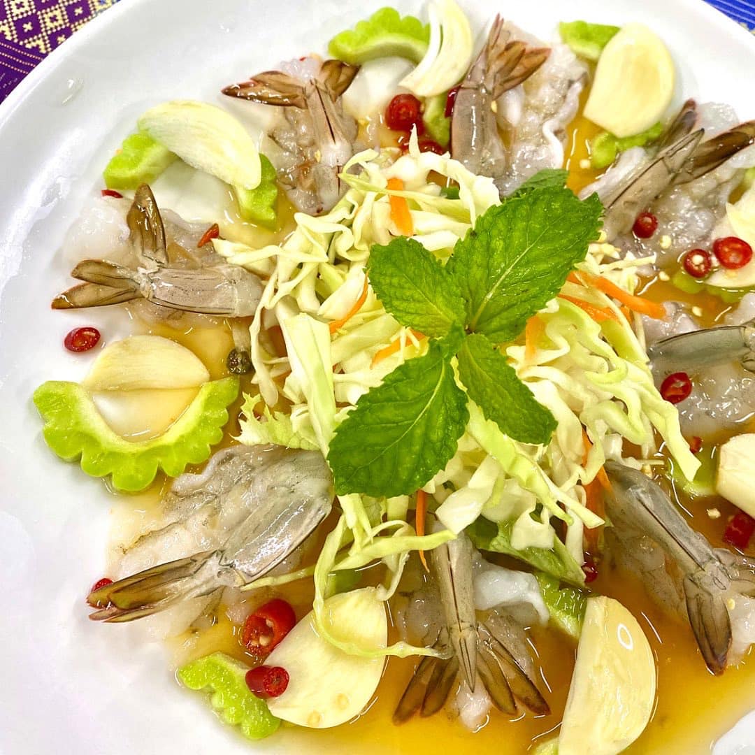 Seafood red curry in coconut at Ruanthip Bistro